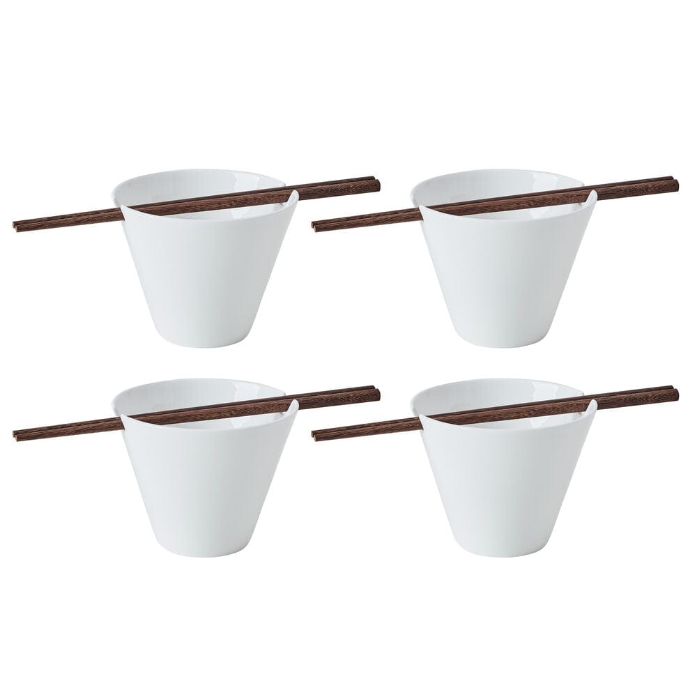 Delray Set of 4 Small Noodle Bowl With Chopsticks