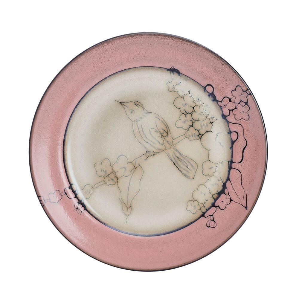Song Bird Pink 12 Piece Dinnerware Set
