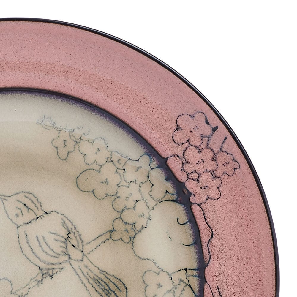 Song Bird Pink 12 Piece Dinnerware Set