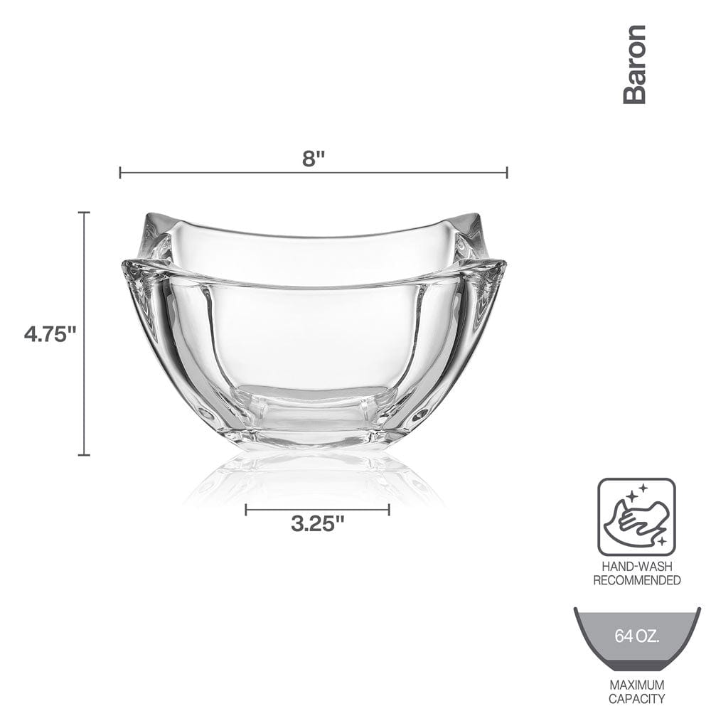 Baron Crystal Square Bowl