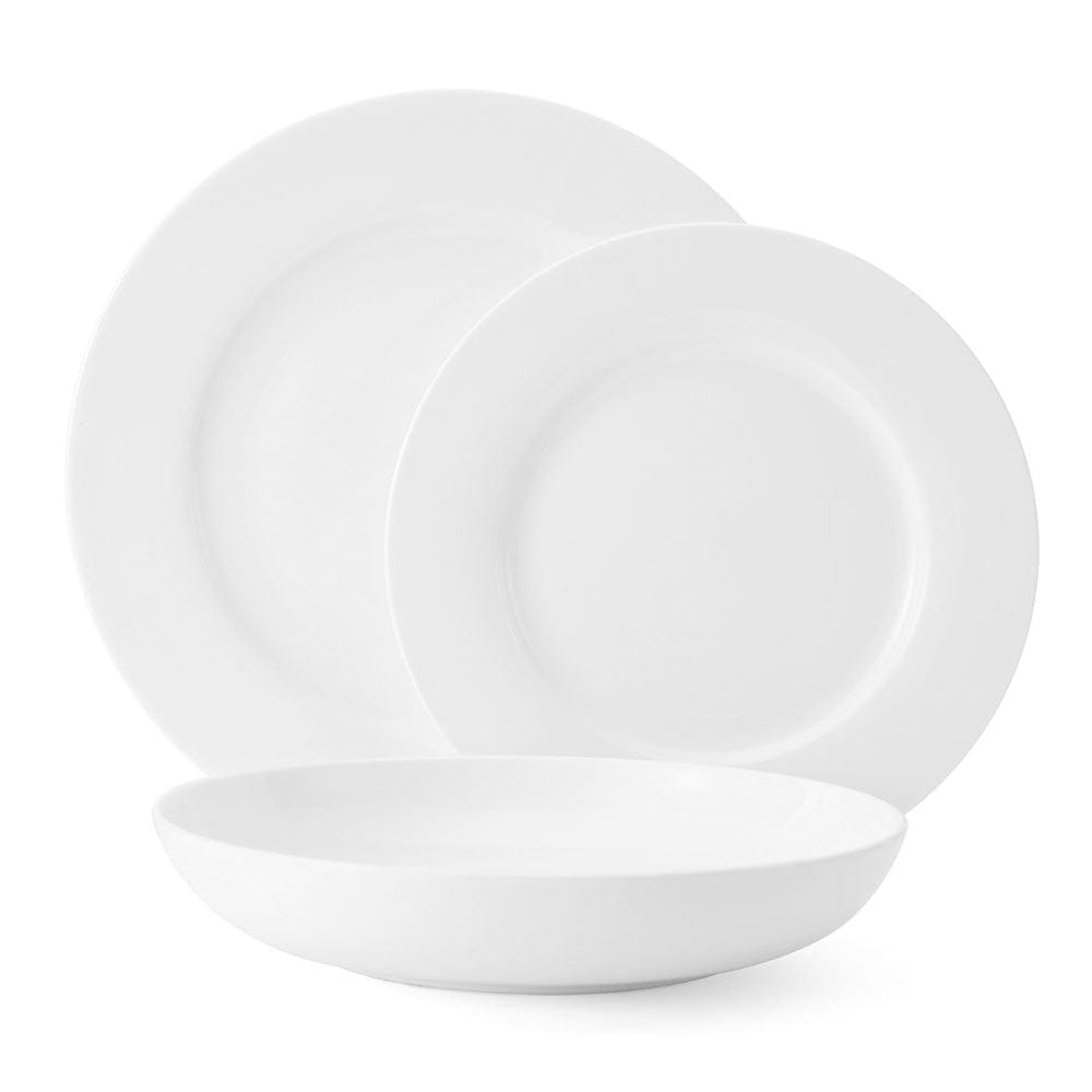 Lucerne White 12 Piece Dinnerware Pasta Bowl Set, Service for 4