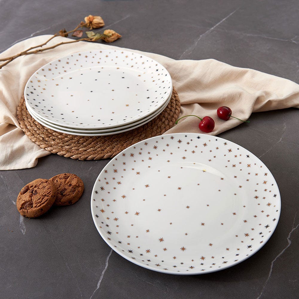 Millie Gold Set of 4 Dinner Plates