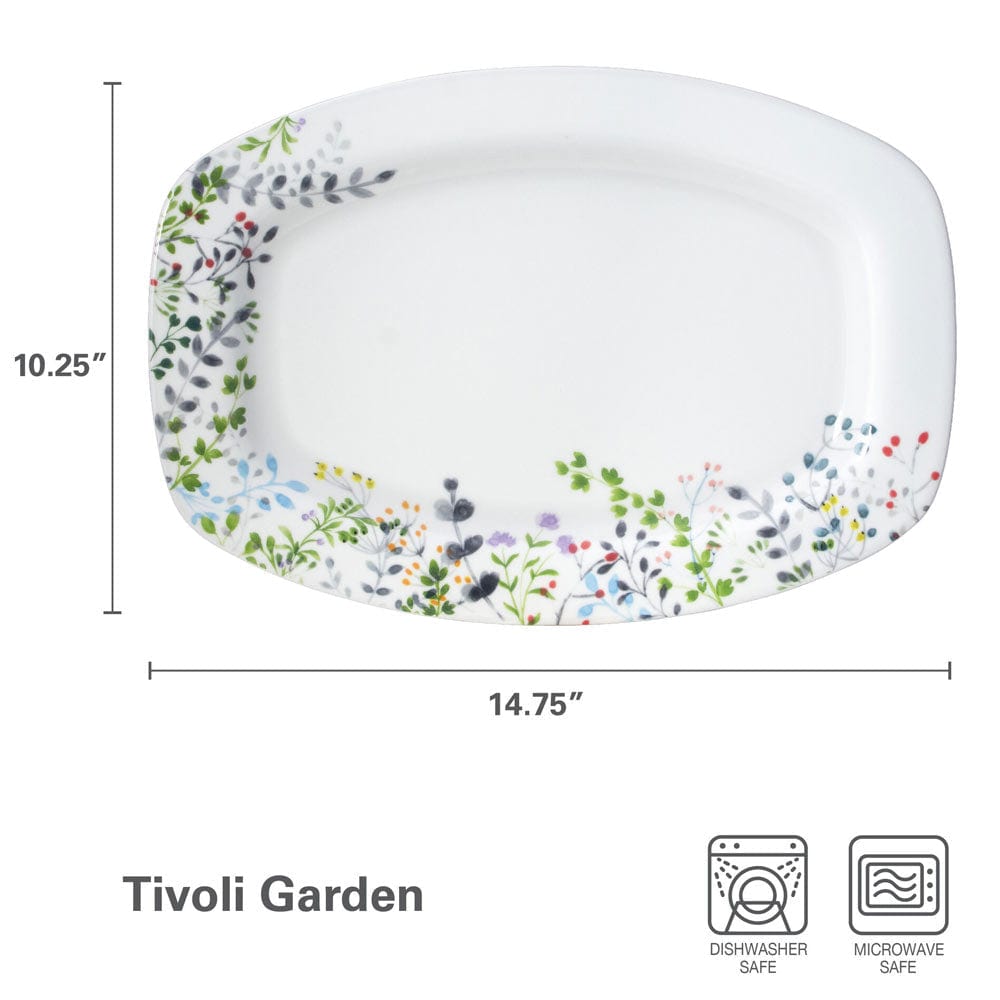 Tivoli Garden Rectangular Platter, 14.75"